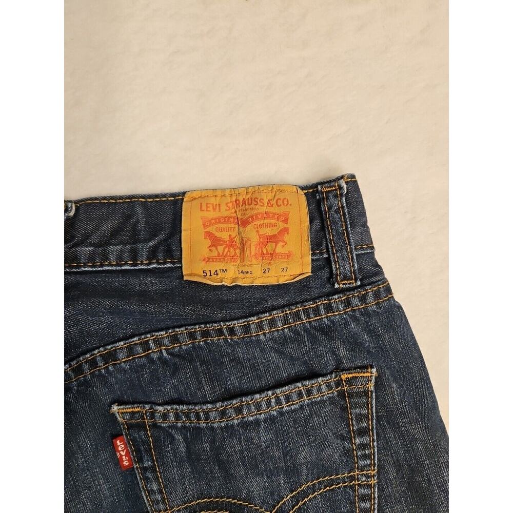 Levi's BOYS 514 SIZE 14 Regular 27x27 Straight Jeans Denim - Picture 11 of 11